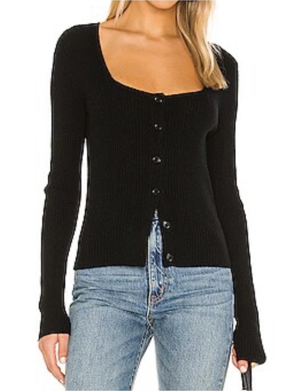 Vince Square Neck Cashmere Cardigan